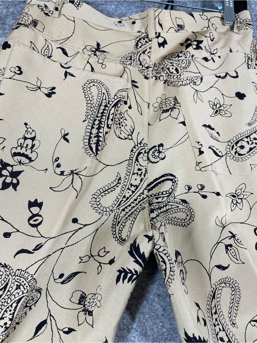 Vintage Barry Bricken Silk Blend Floral Paisley Pants Size 4 Boho Festival Chic - Picture 15 of 16